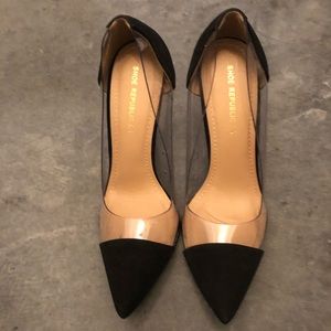 Black and clear pumps! Size 7.5 women’s